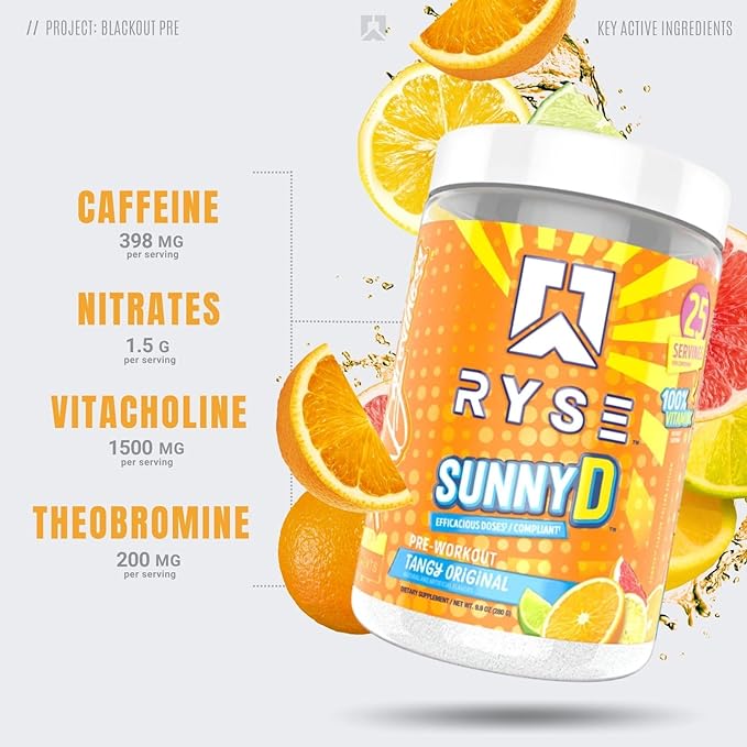 Ryse Sunny D PreWorkout Ryse PreWorkouts Nutrition Cartel