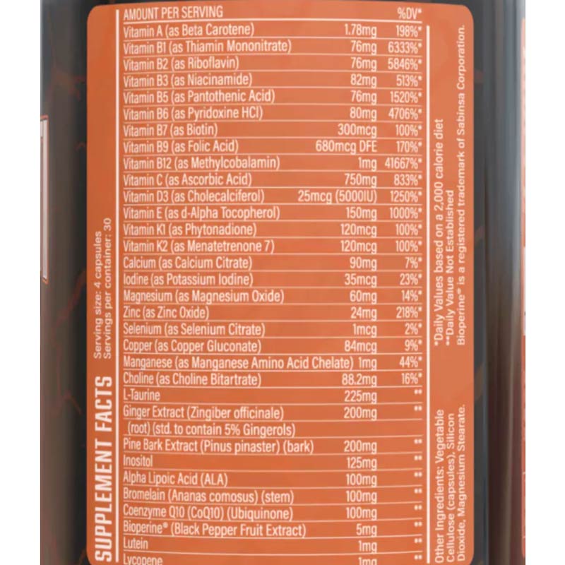 Huge Multi Vitamin Huge Supplements Nutrition Cartel