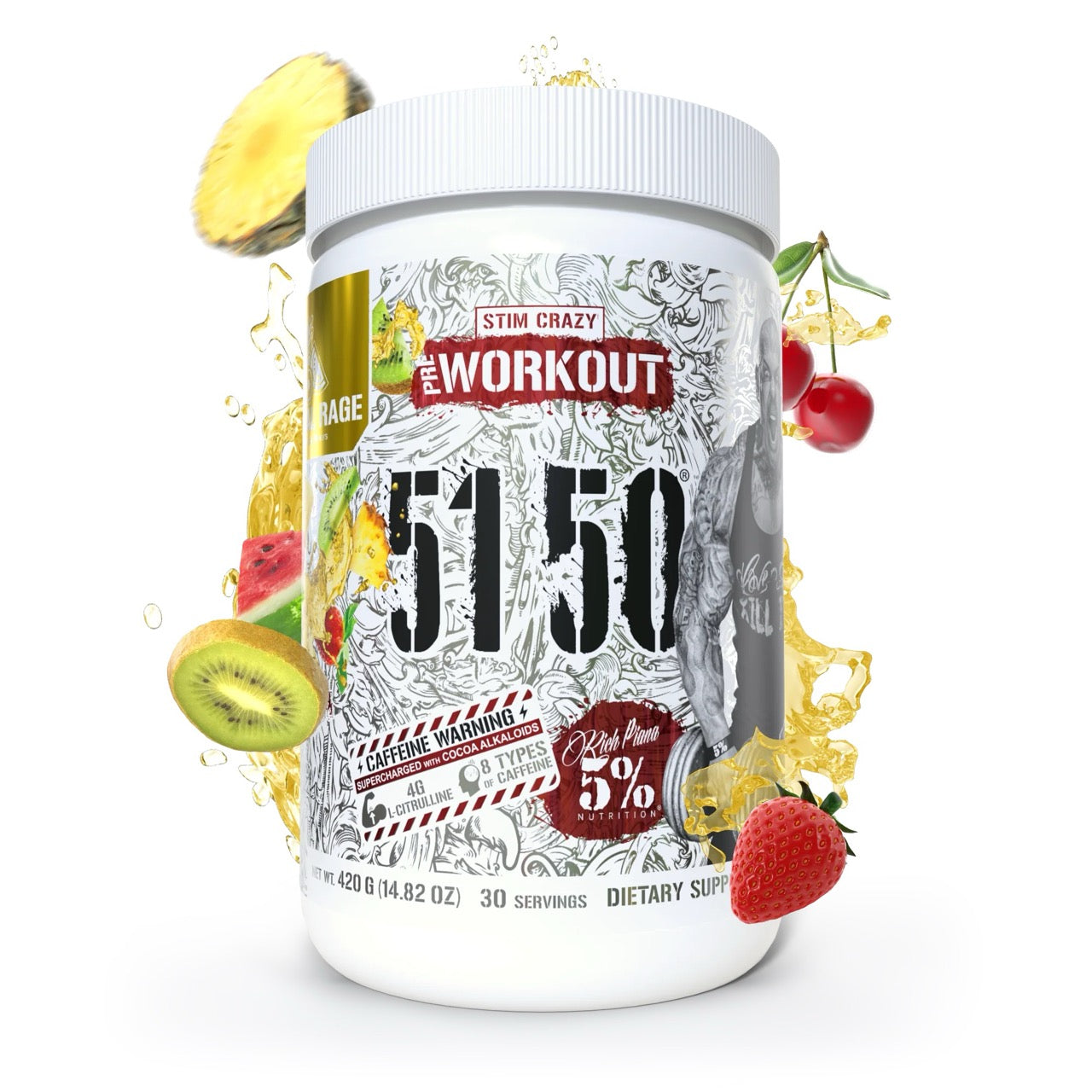 5150 Pre-Workout | 5% Nutrition Rich Piana – NutriCartel