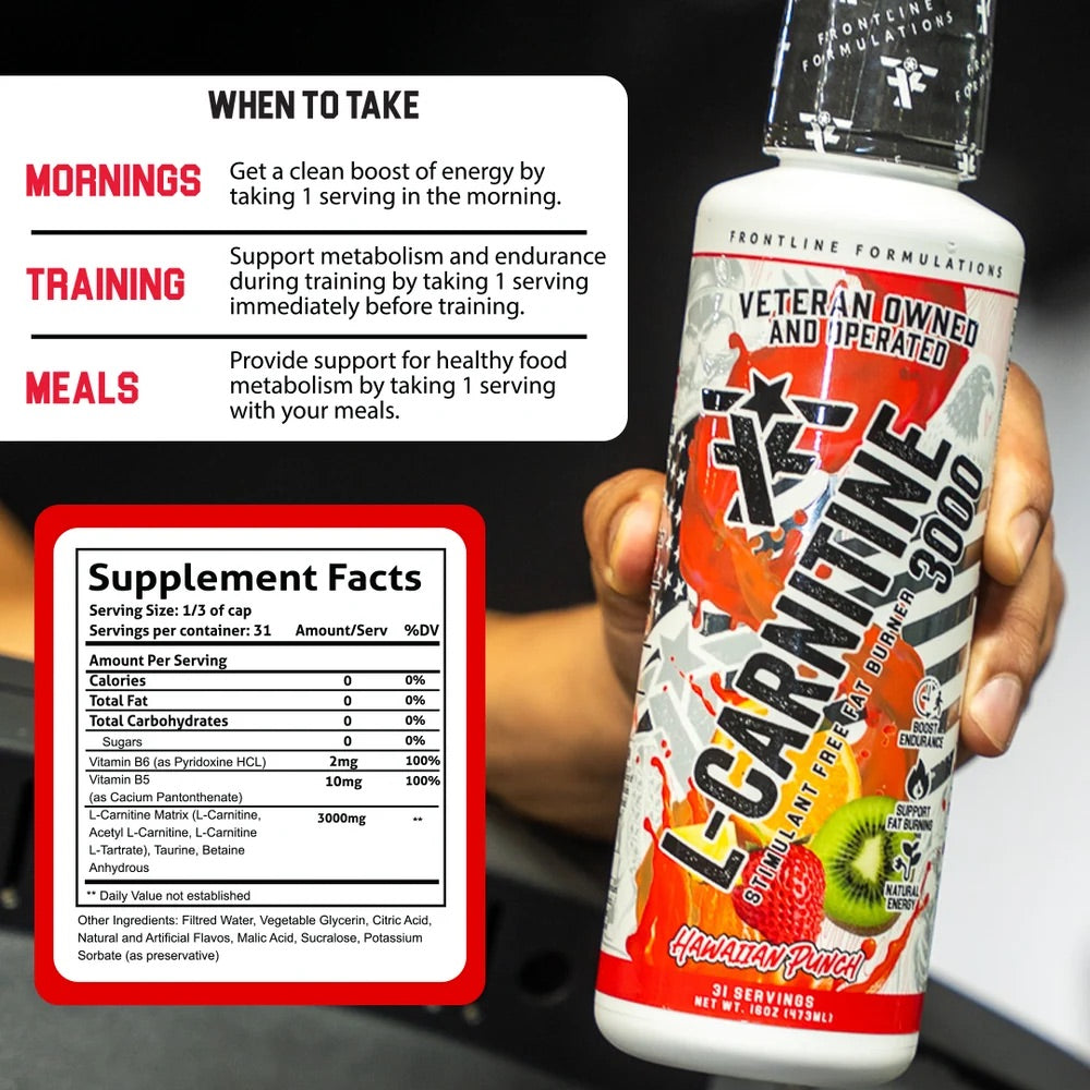 L-Carnitine 3000 ingredient label