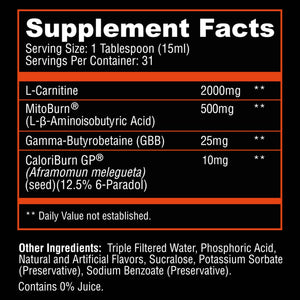 how many calories does l carnitine burn Liquid L-Carnitine 3000: Metabolism & Energy Support Alpha Lion Burn 20