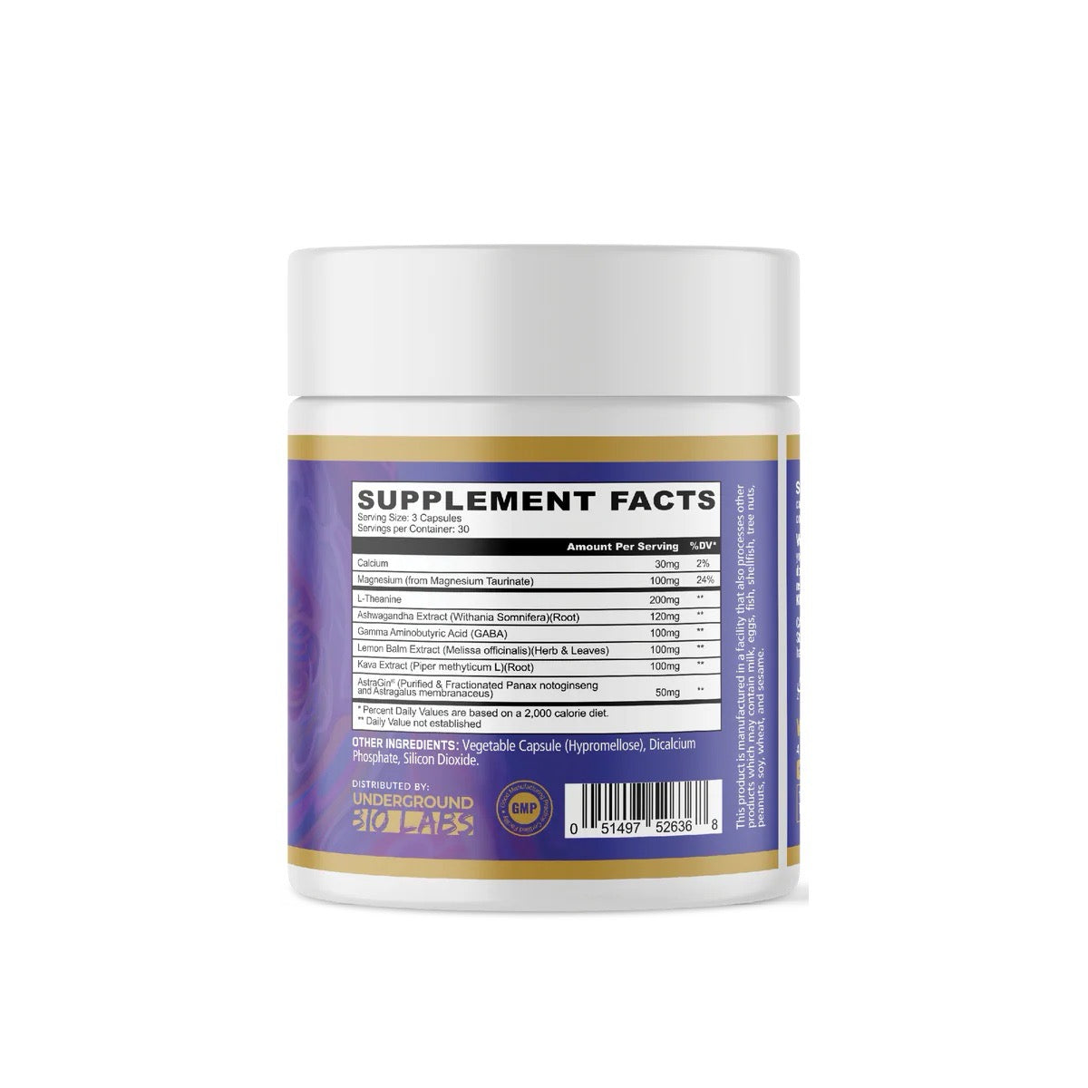 Panda Chillax ingredient label