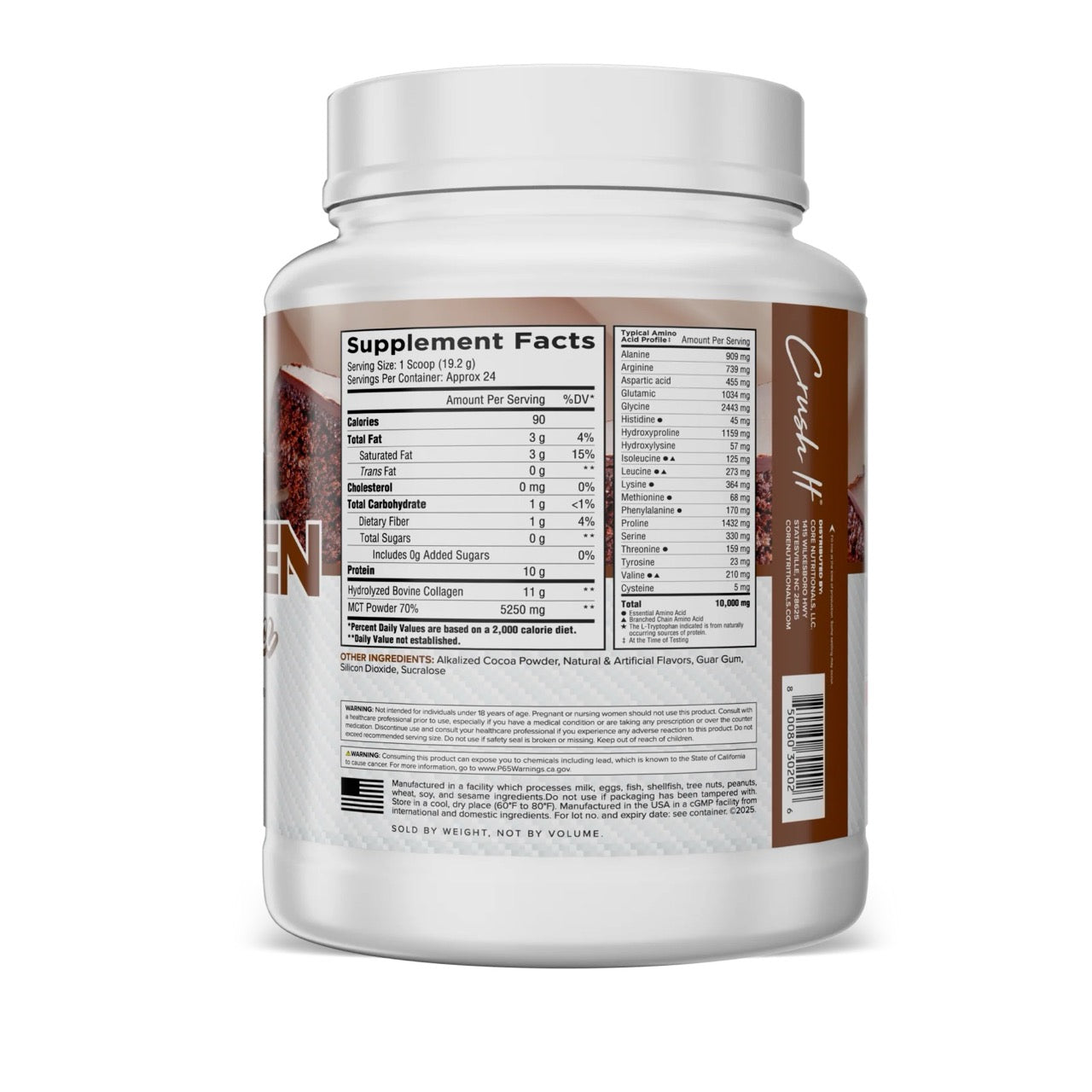 Core Collagen ingredient label