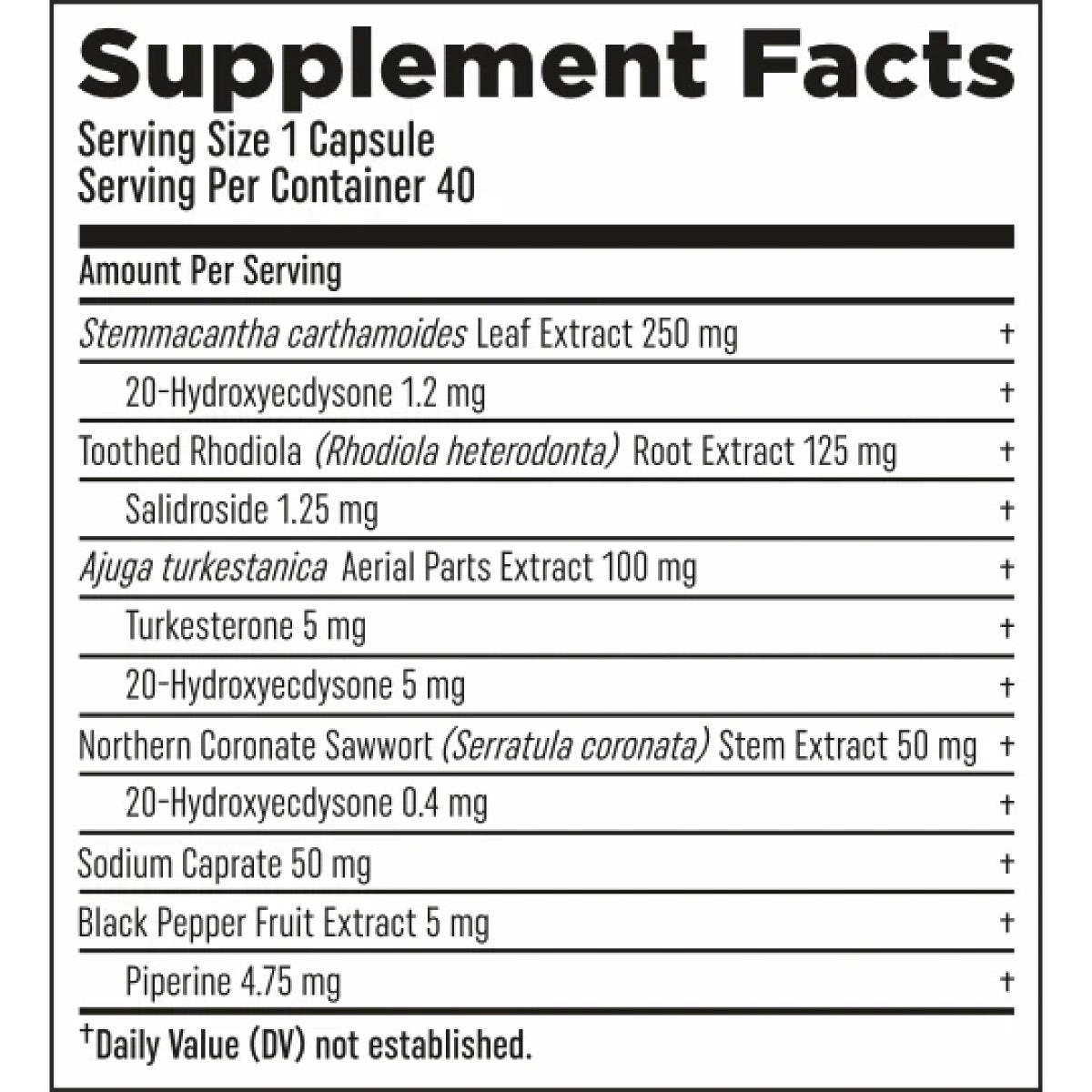 HTLT Turk Builder Max ingredient label