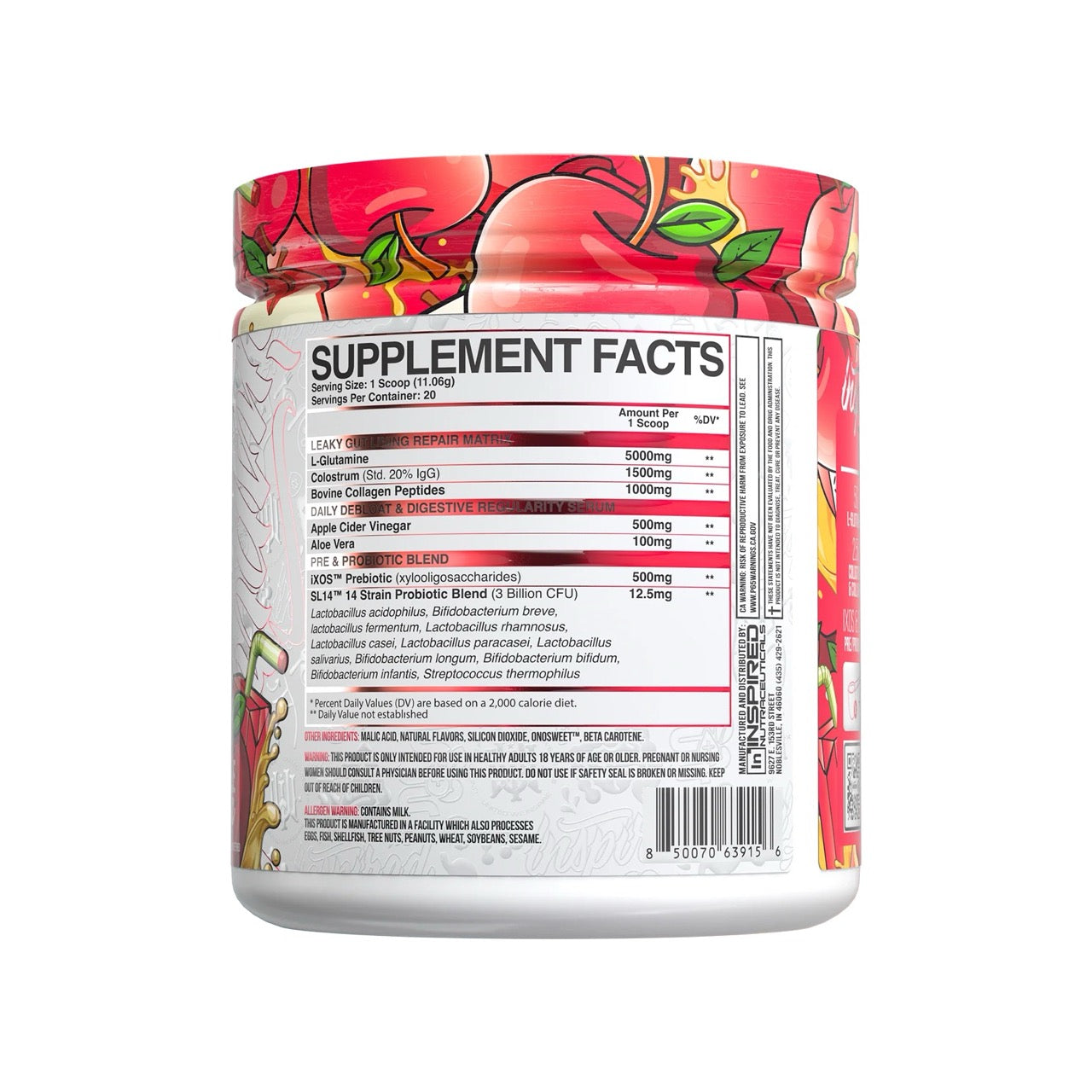 Inspired MUUV ingredient label