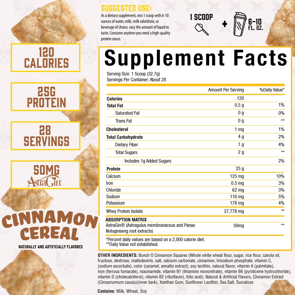 IsoCartel™ Whey Protein Isolate ingredient label 8