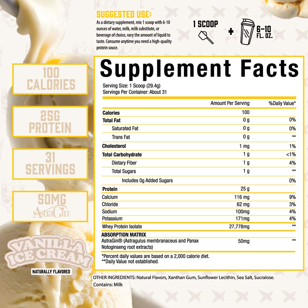 IsoCartel™ Whey Protein Isolate ingredient label 4