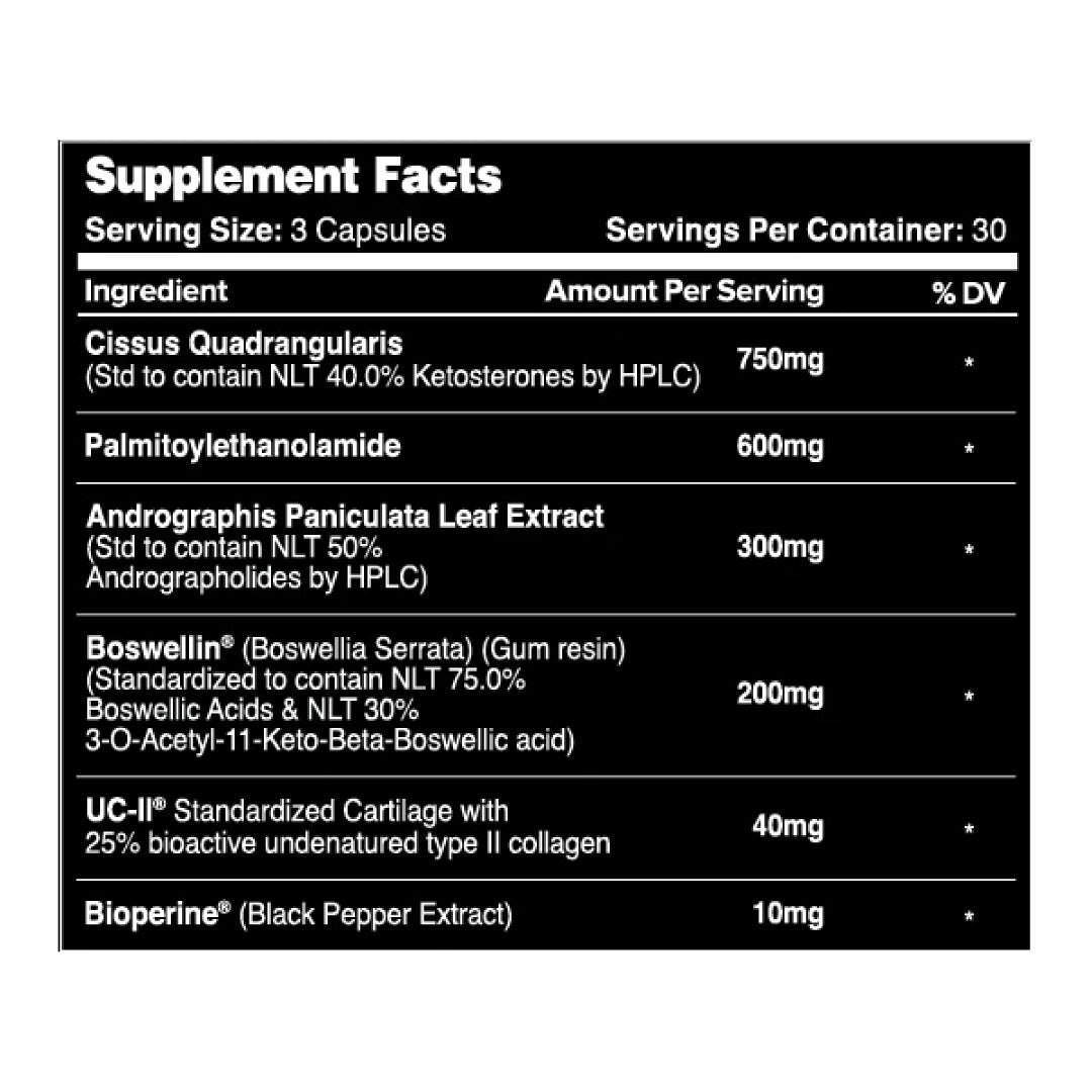 Leviathan Nutrition Joint Support ingredient label