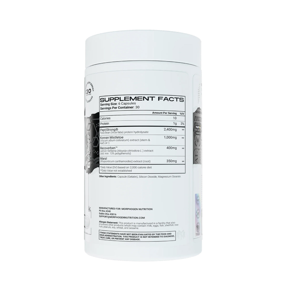 MorphoGen Bolic ingredient label 2