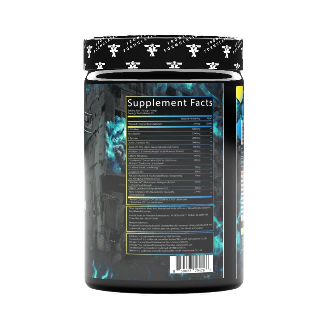 Manhattan Project Pre Workout ingredient label