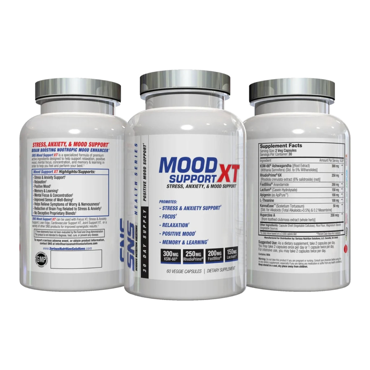 SNS Mood Support XT ingredient label 2