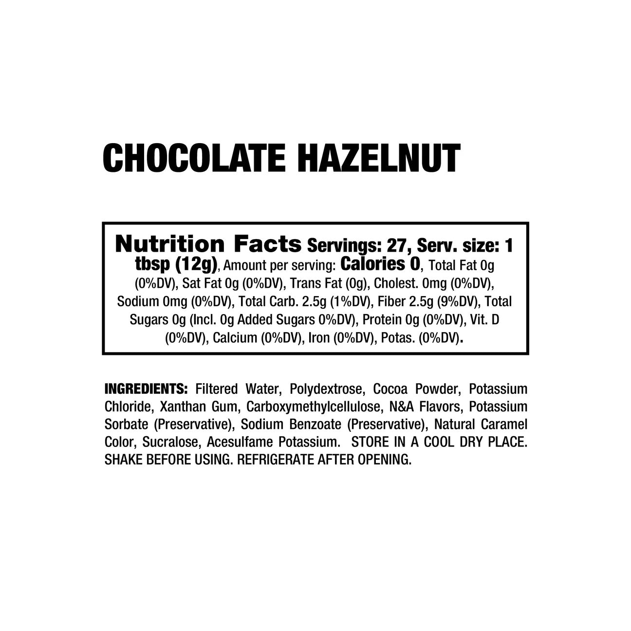 Dragon Dips ingredient label 4