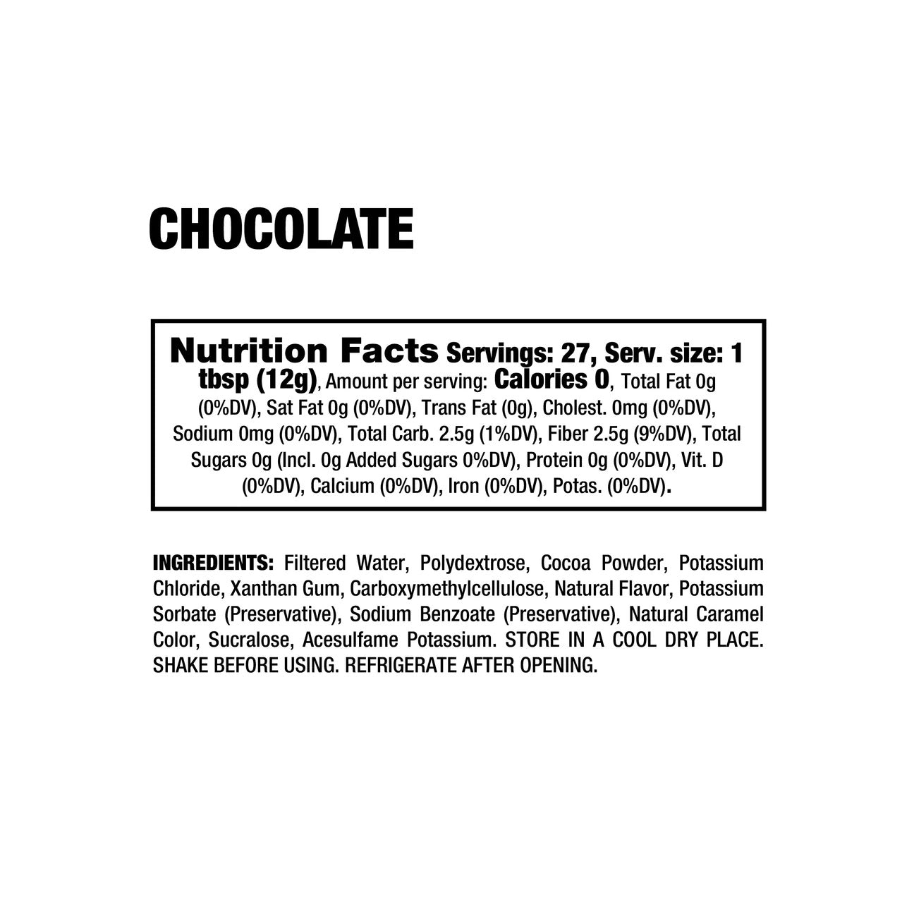 Dragon Dips ingredient label 9