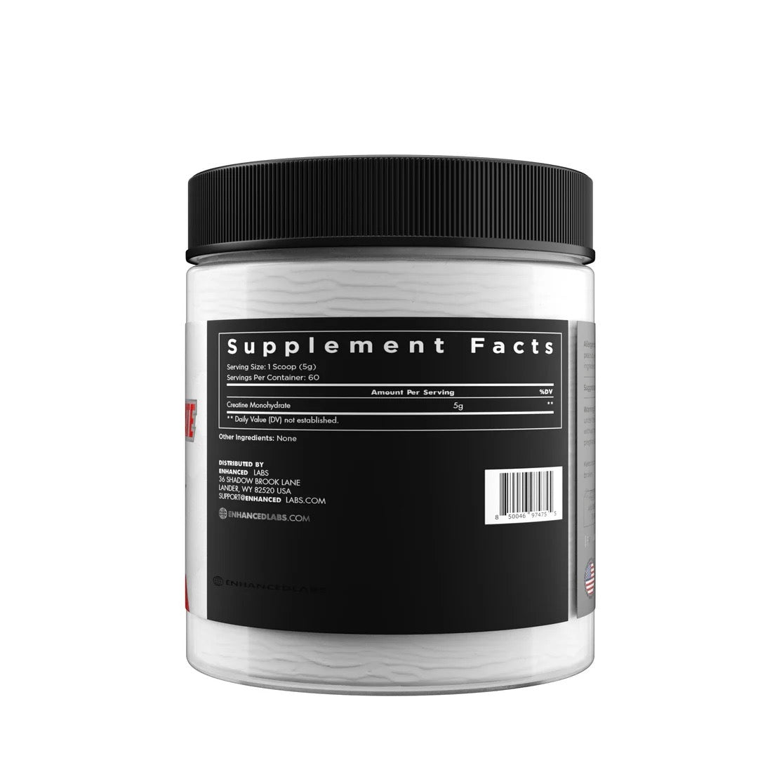 Enhanced Labs Creatine Monohydrate ingredient label