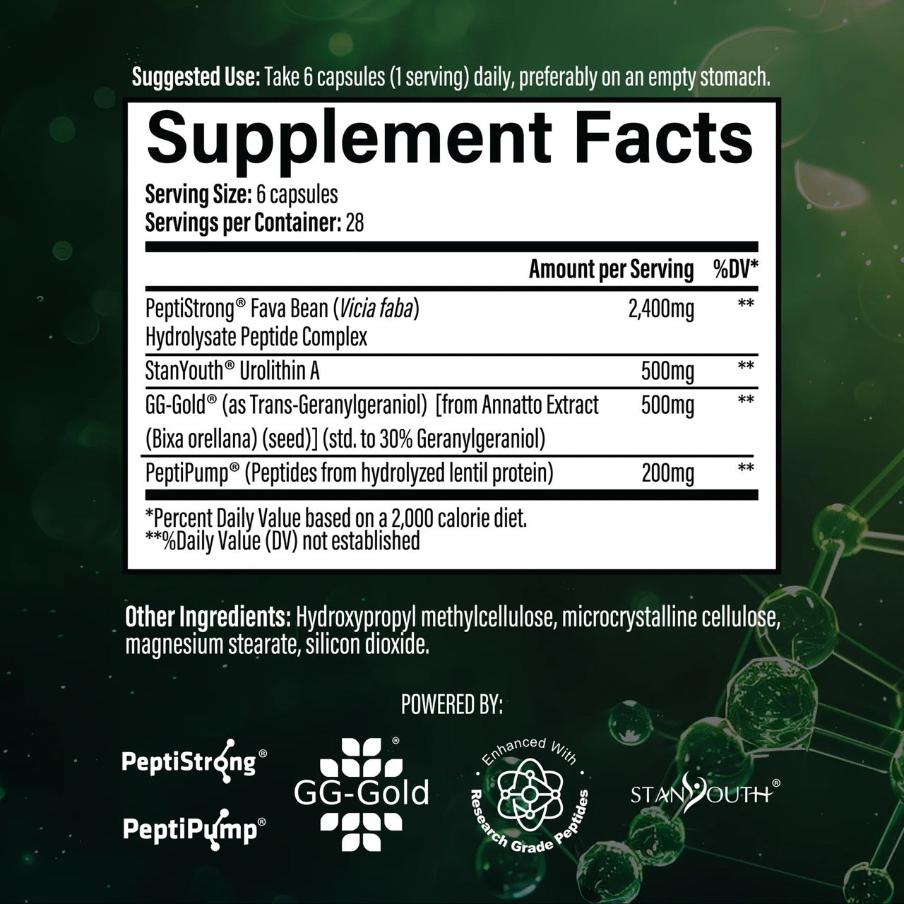 Infinis Nutrition Muscle Builder ingredient label 2