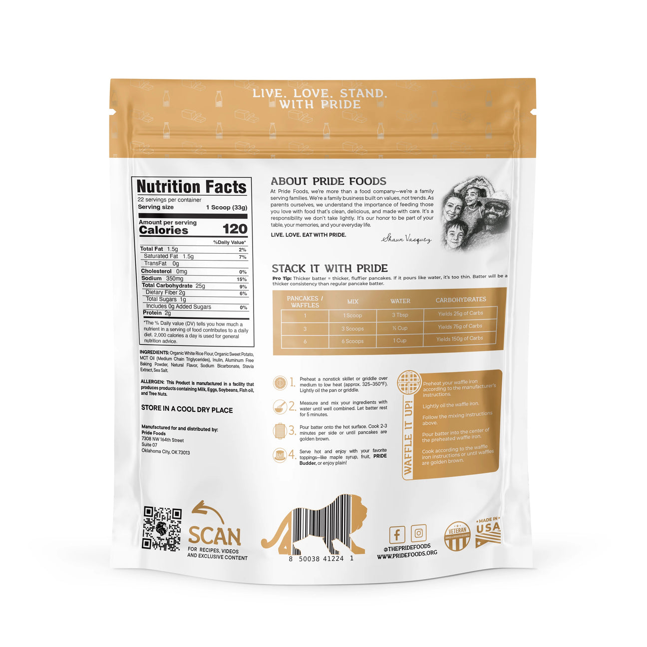 Pride Stacks ingredient label 2