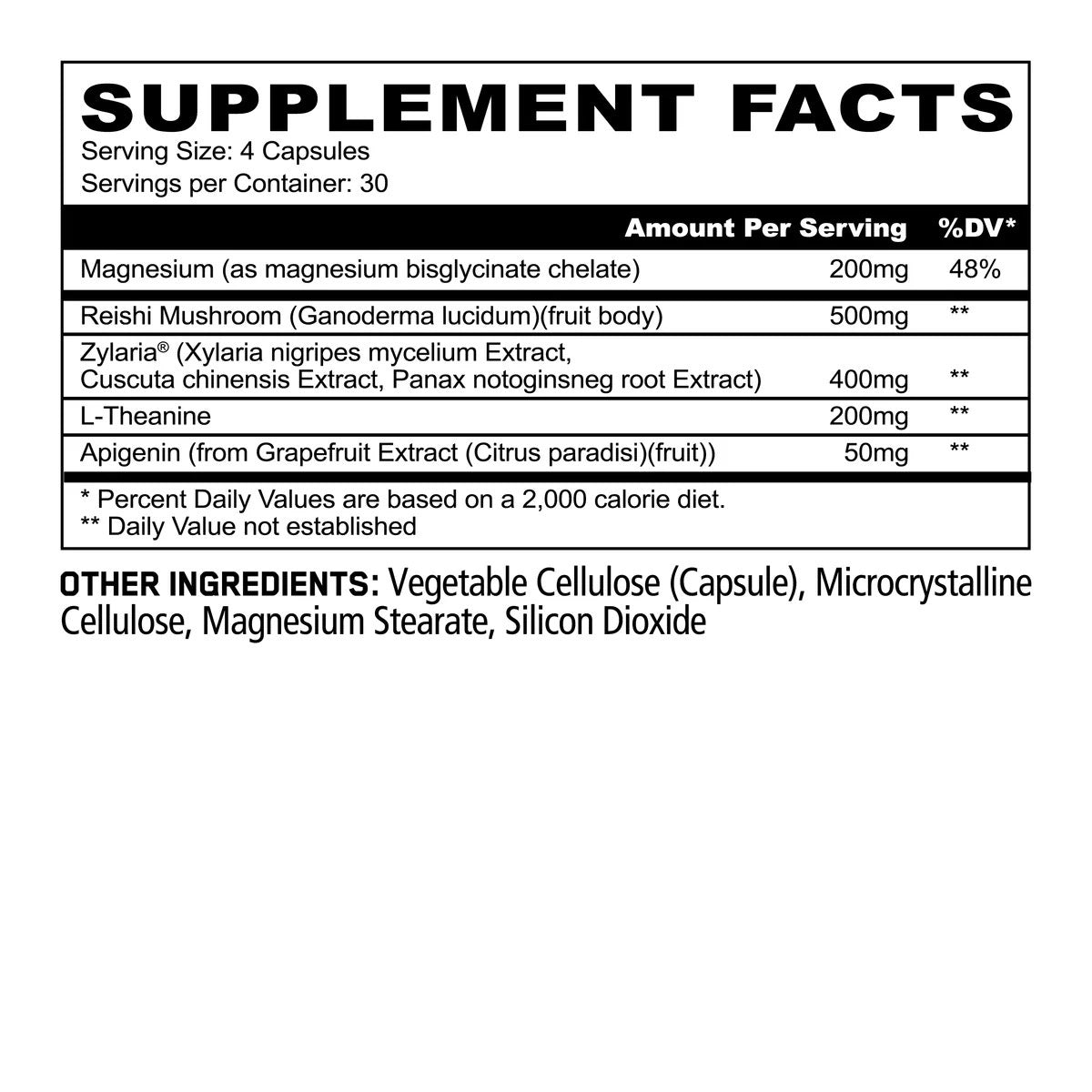 Sleepy Sleep Aid ingredient label 3