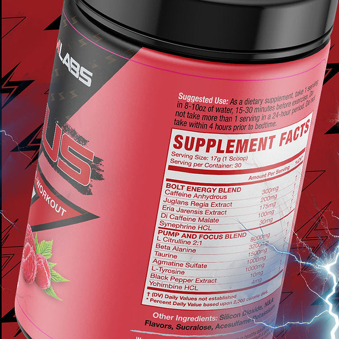 Storm Labs Zeus Pre Workout ingredient label