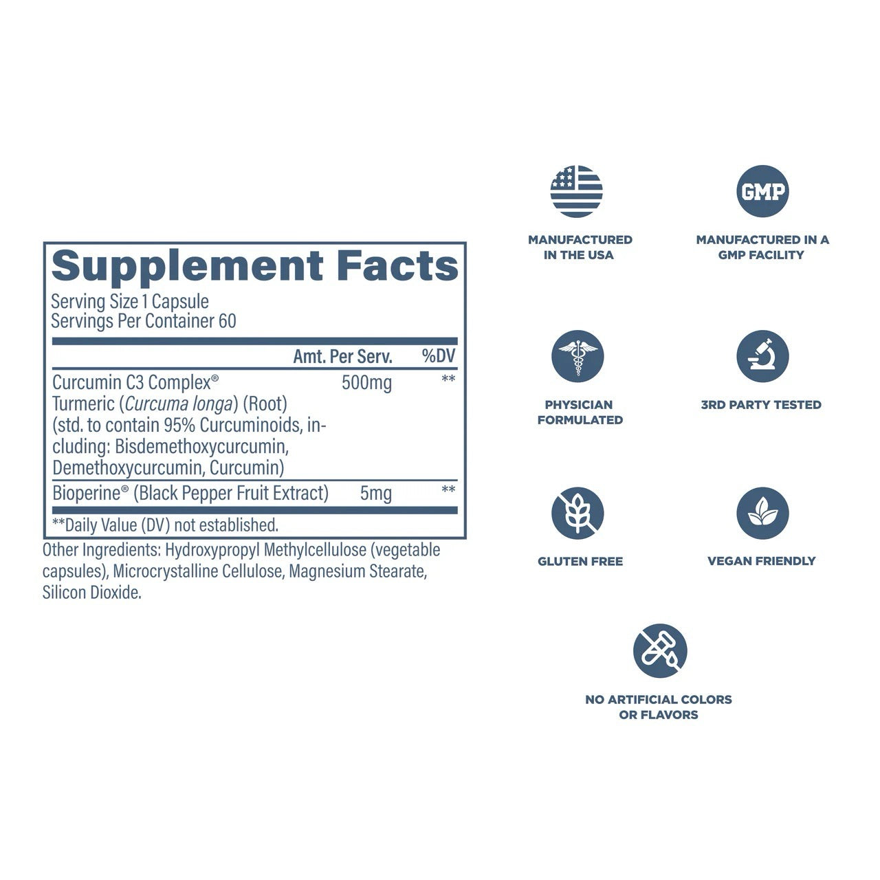 Revive Curcumin C3 Complex® ingredient label 2
