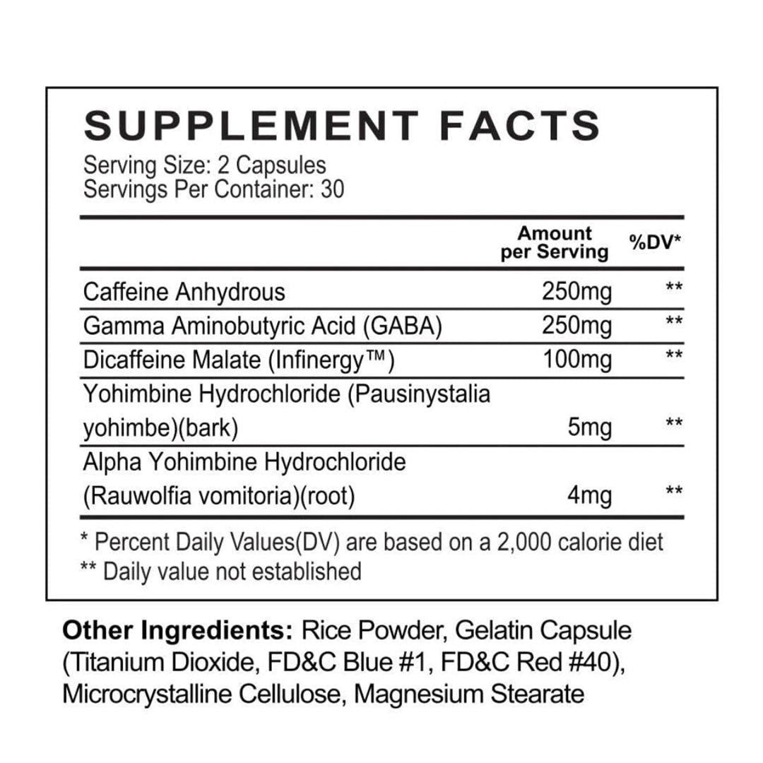 Far Beyond Driven Fat Burner ingredient label 5