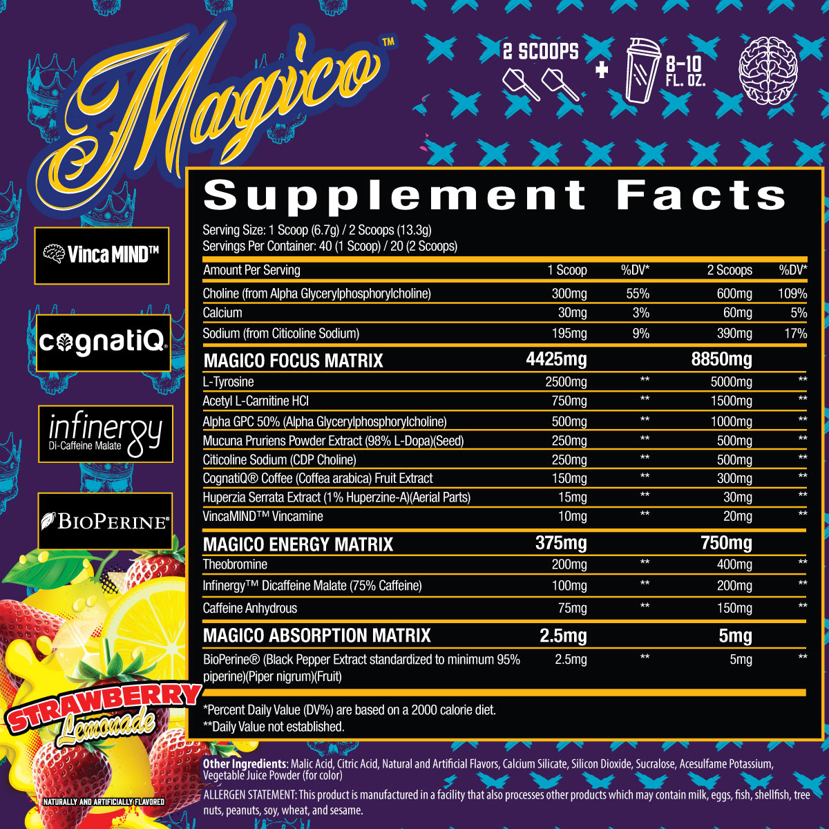 Magico™ Nootropic ingredient label 2