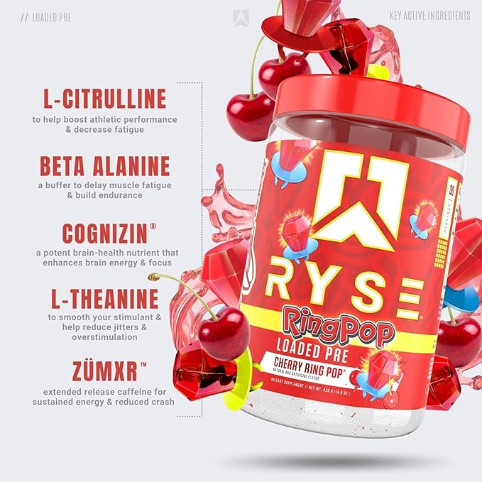 Ryse Loaded Pre Ring Pop Cherry Ryse Loaded Pre Ring Pop Cherry