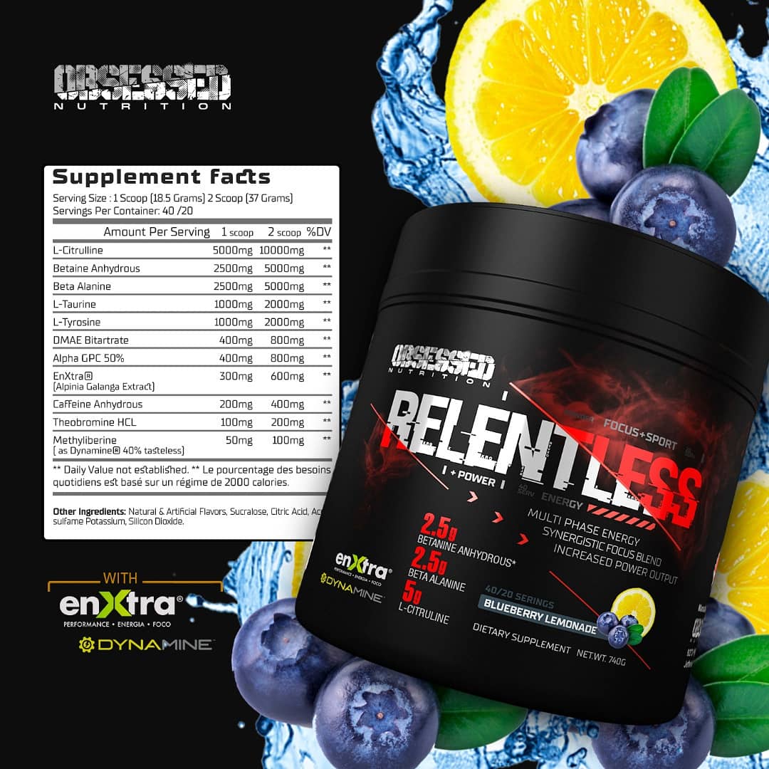 Relentless Rip Pre Relentless Pre-Workout – NutriCartel