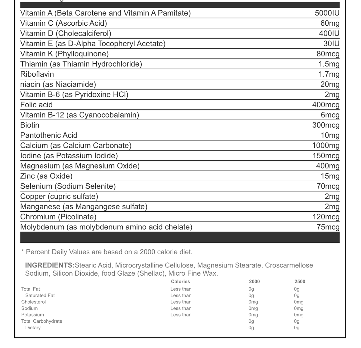 Multivitamin Rda MTS Machine Multi™ 100% RDA Multivitamin/Minerals – NutriCartel