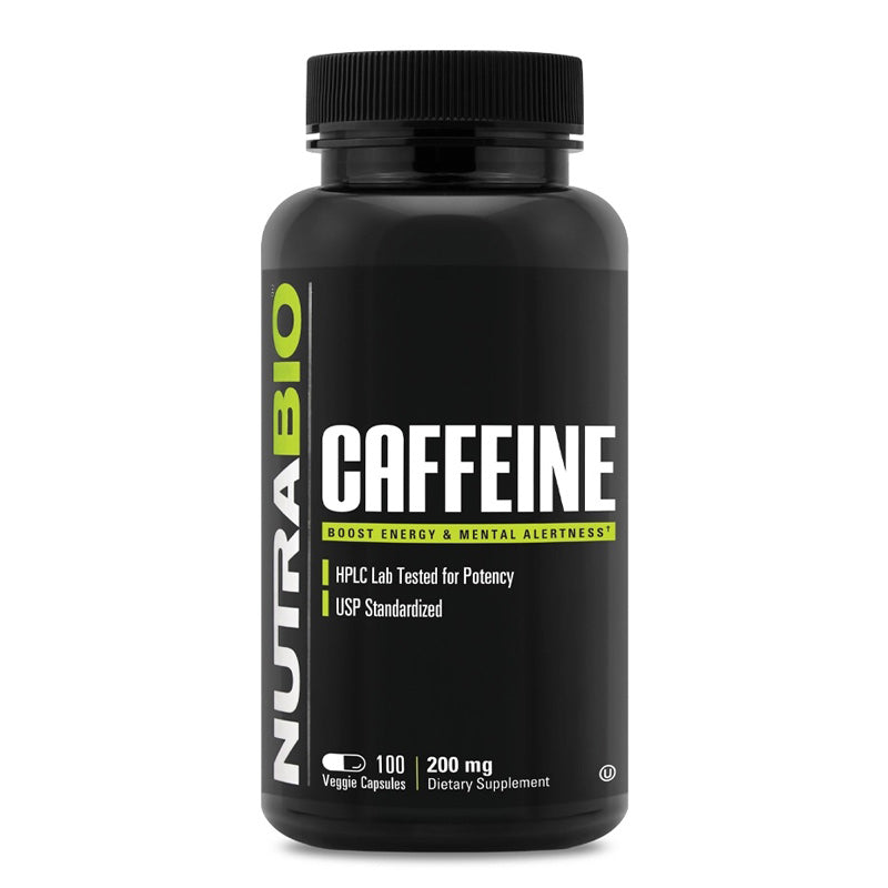 Caffeine Anhydrous Capsules | NutraBio – Nutrition Cartel