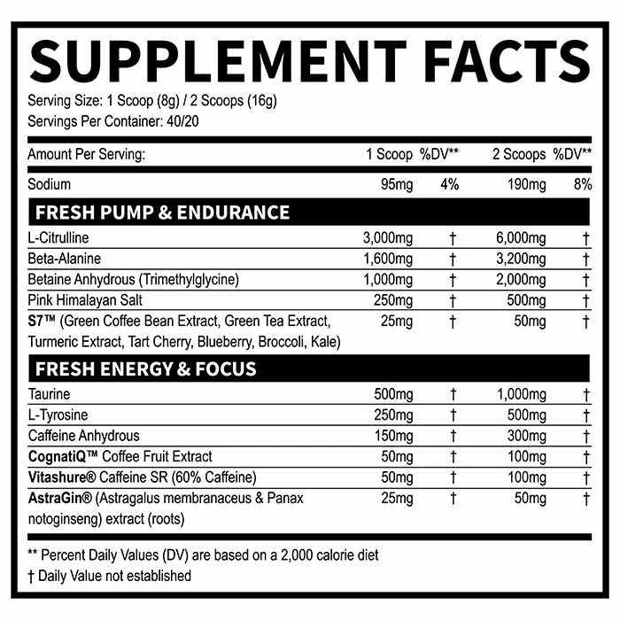 Fresh Pre Workout | Fresh Supplements – Nutrition Cartel