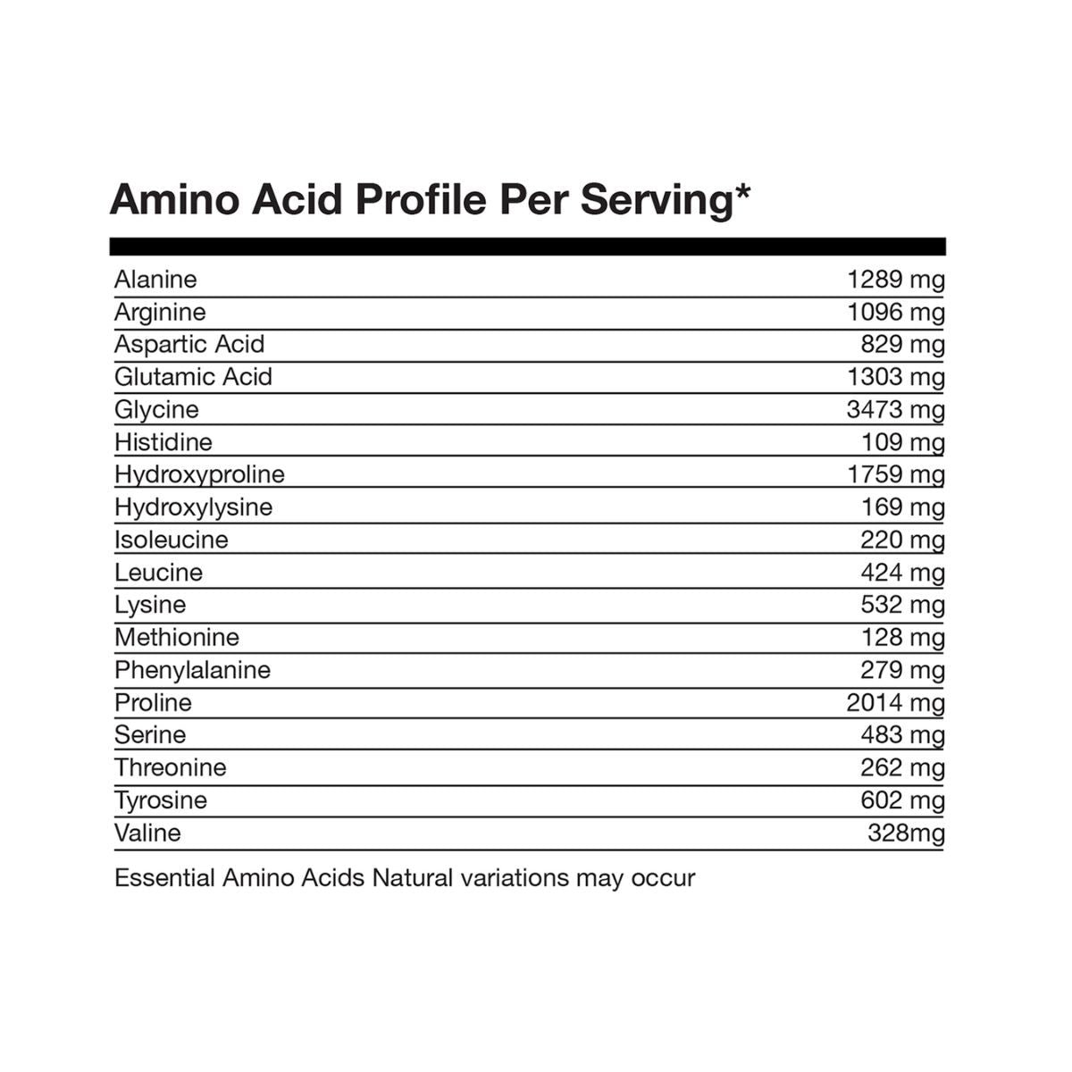 Obvi Super Collagen Protein ingredient label 2